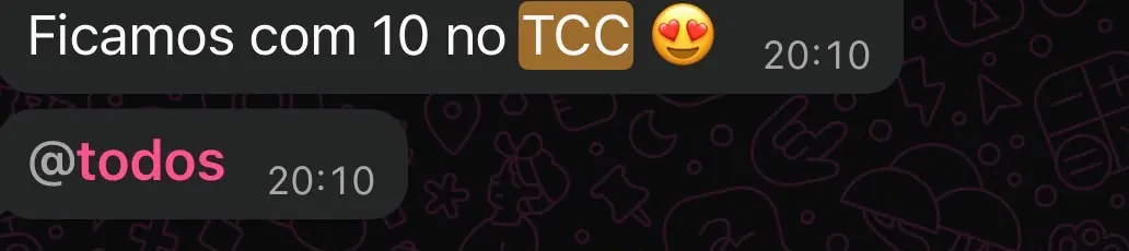 Ficamos com 10 no TCC
